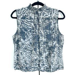 EXPRESS Sleeveless Animal Print Blouse